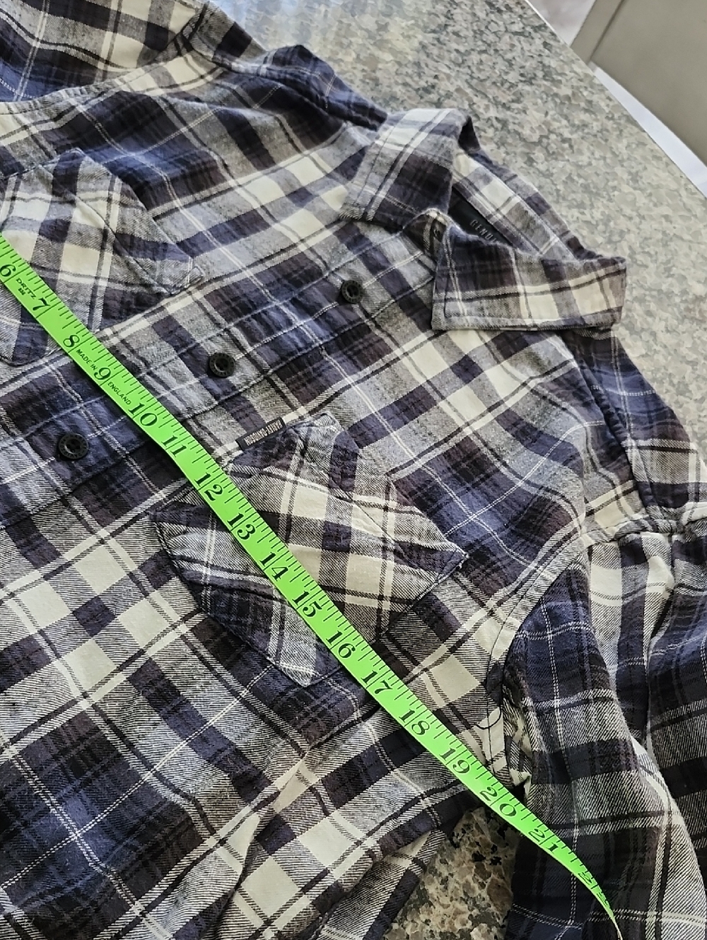 Womens/Men's Harley Davidson Blue Plaid Shirt - Picture 10 of 10